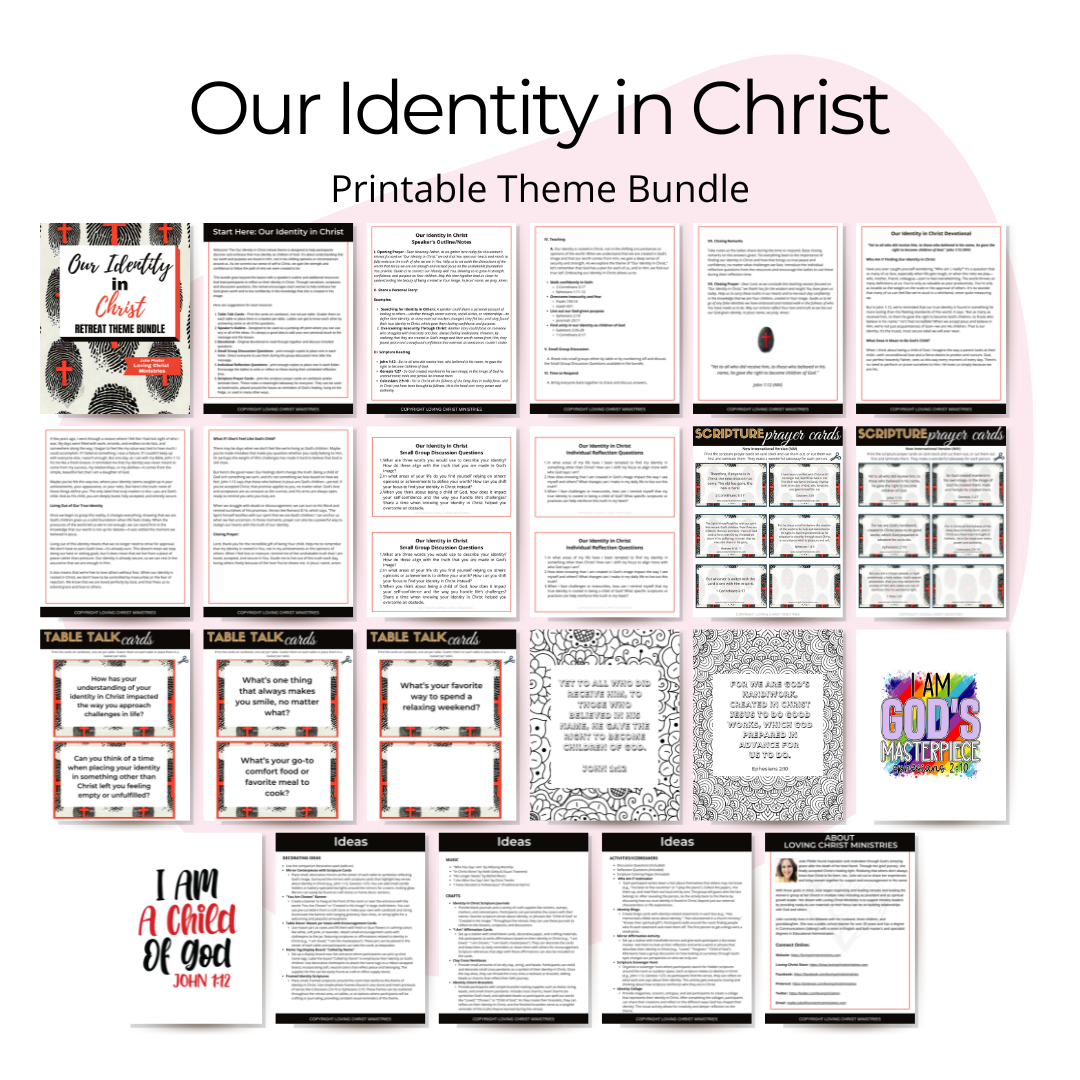 Our Identity in Christ Printable Theme Bundle