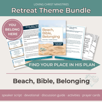 Beach, Bible, Belonging Printable Theme Bundle