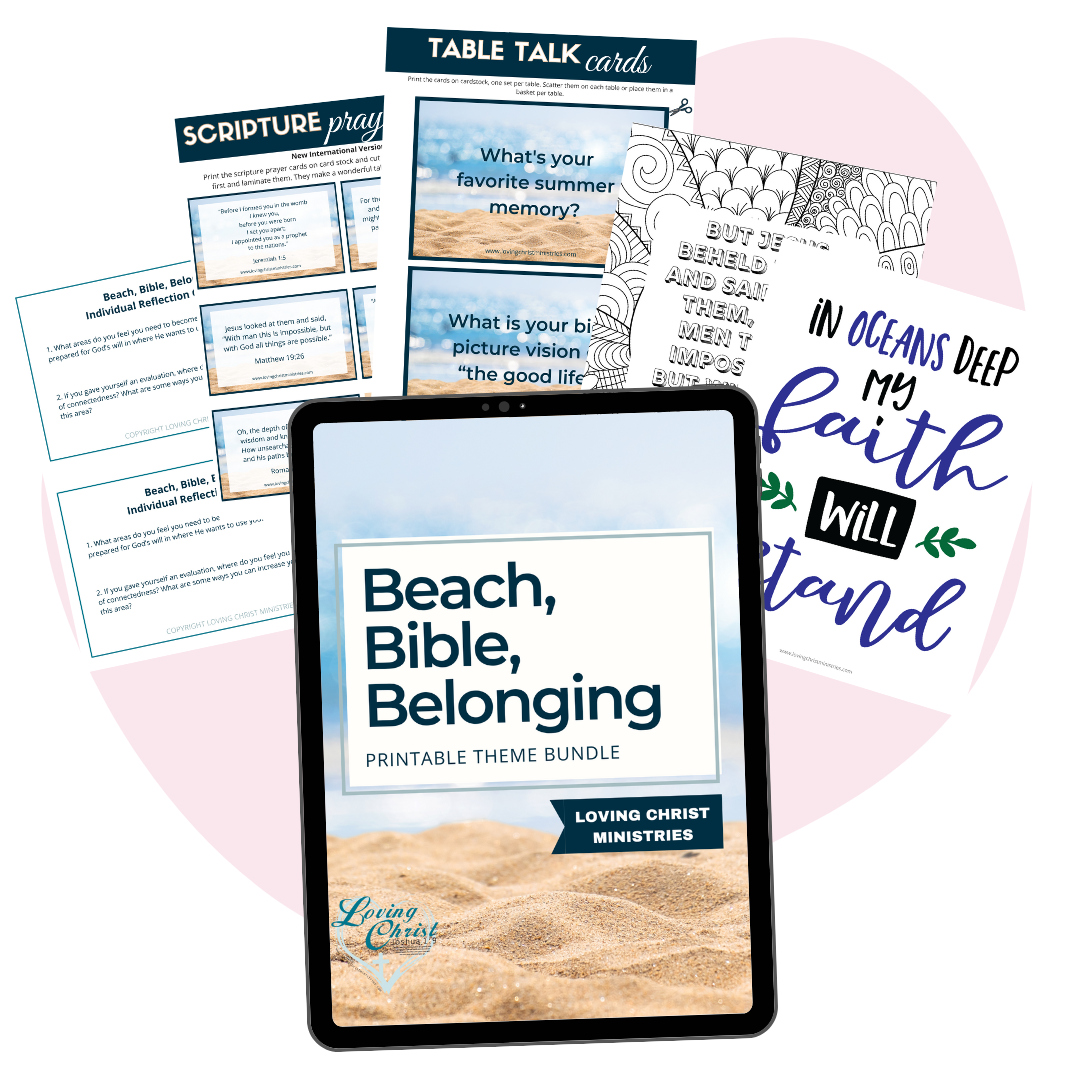 Beach, Bible, Belonging Printable Theme Bundle