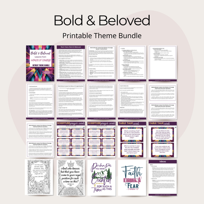 Bold &amp; Beloved: Lessons from Women of Courage Printable Theme Bundle