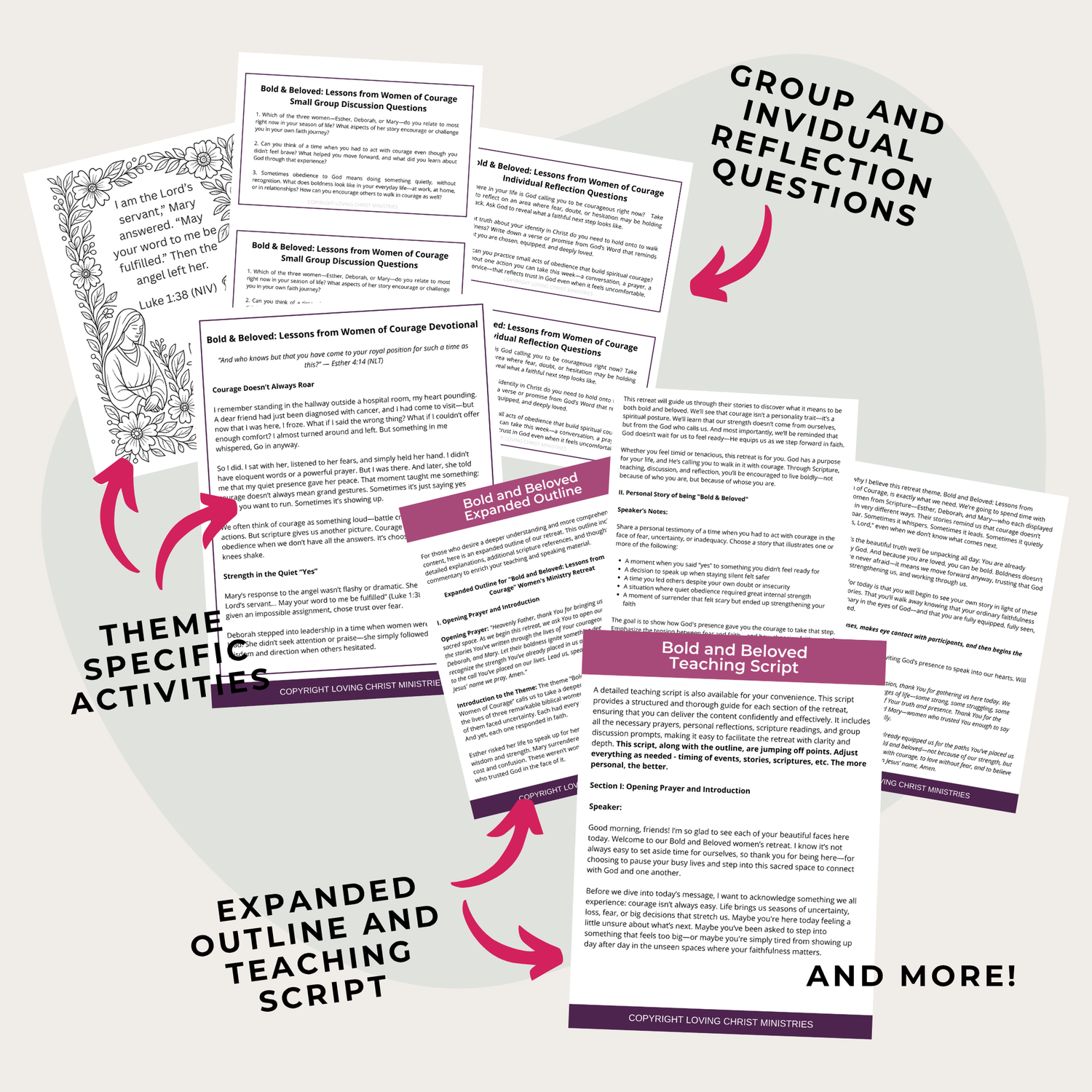 Bold &amp; Beloved: Lessons from Women of Courage Printable Theme Bundle