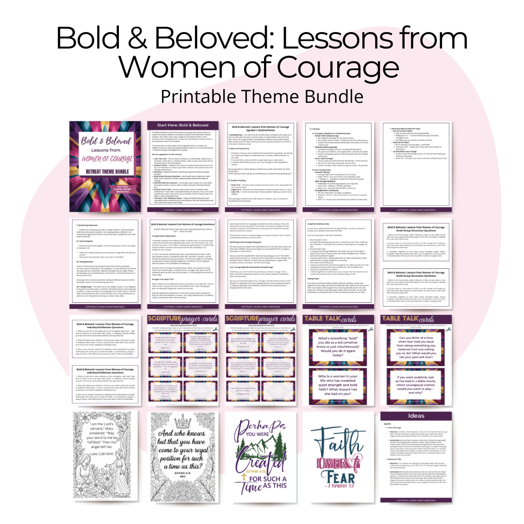Bold &amp; Beloved: Lessons from Women of Courage Printable Theme Bundle