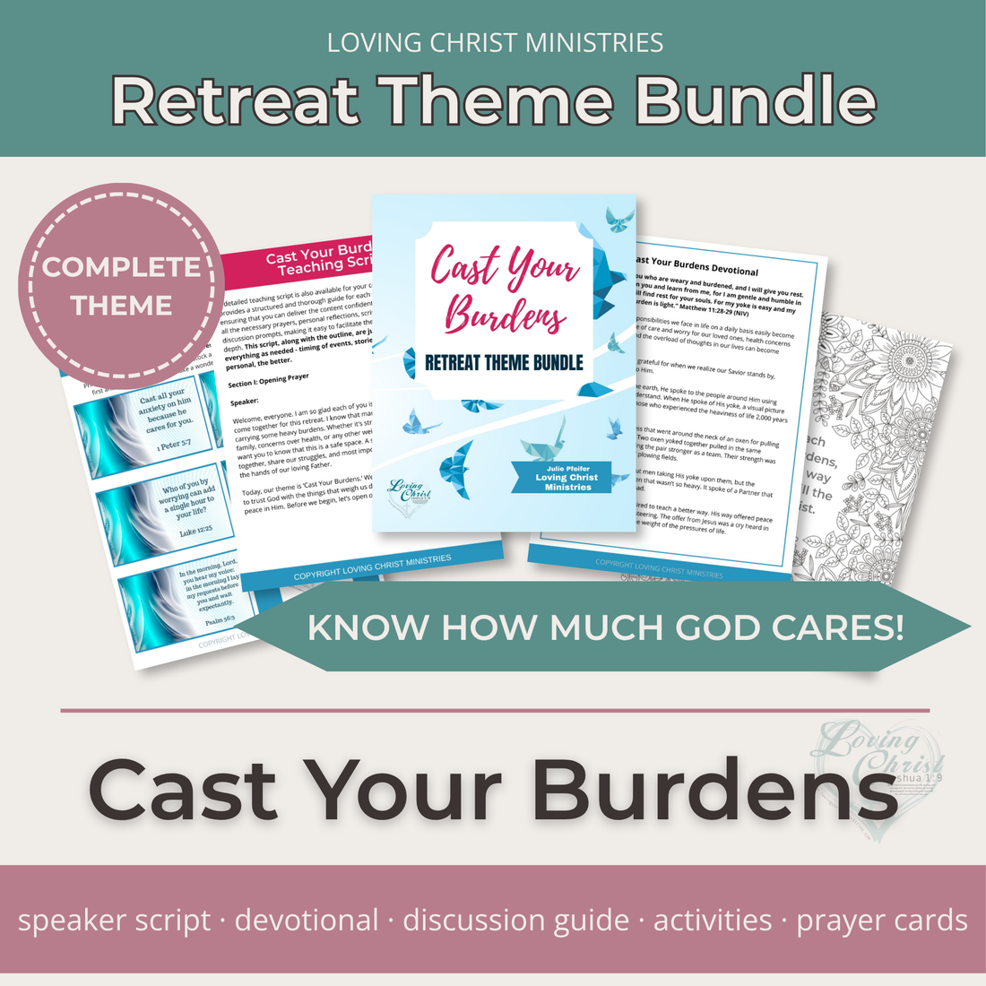 Cast Your Burdens Printable Theme Bundle