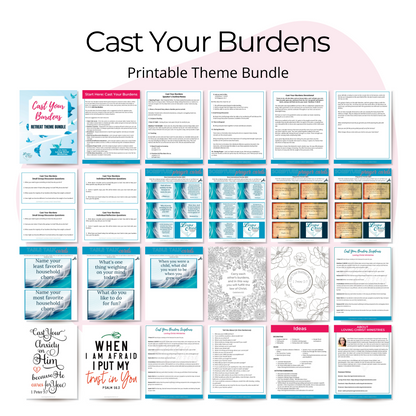 Cast Your Burdens Printable Theme Bundle