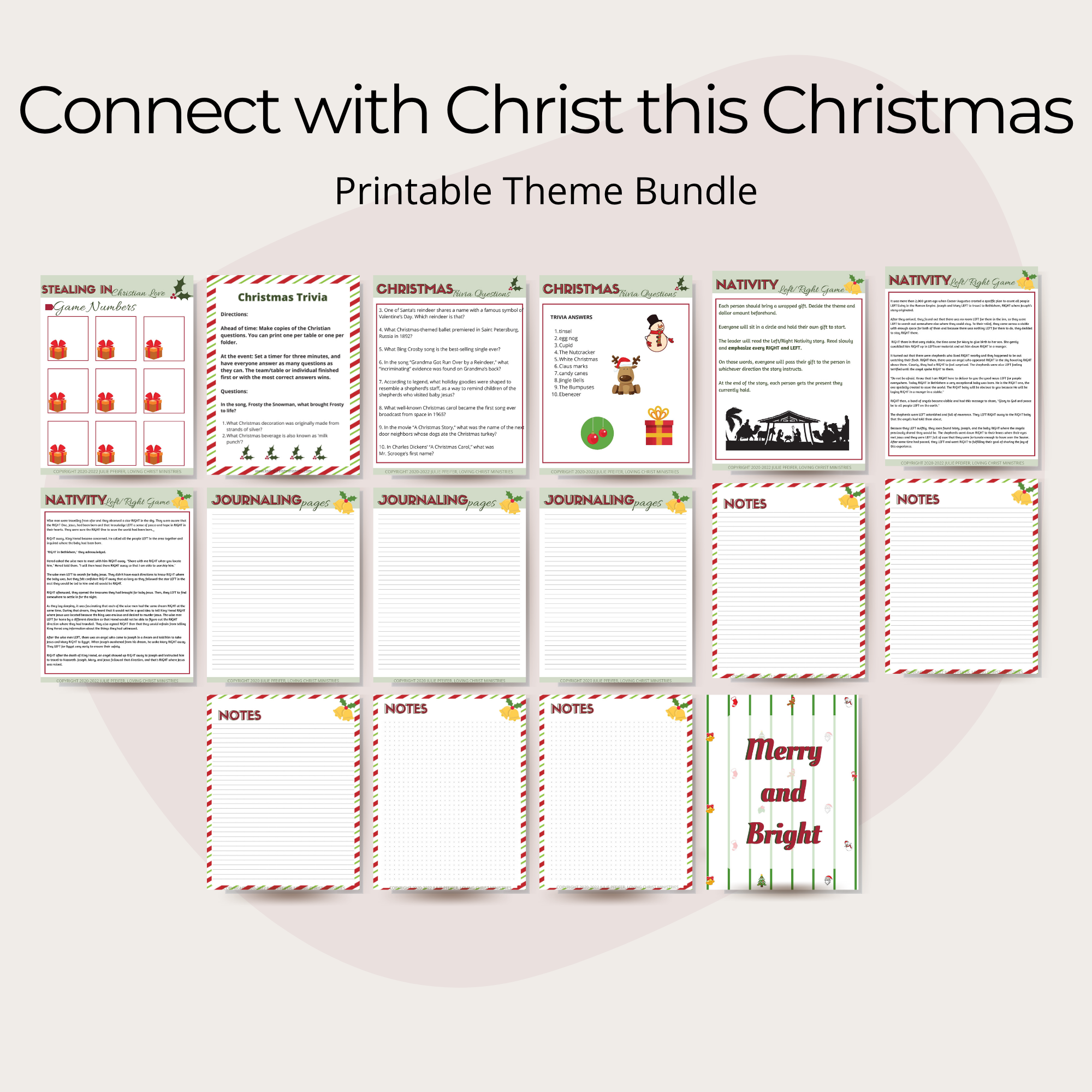 Connect with Christ this Christmas Bundle (40+ Pages)