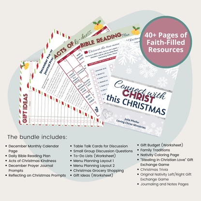Connect with Christ this Christmas Bundle (40+ Pages)