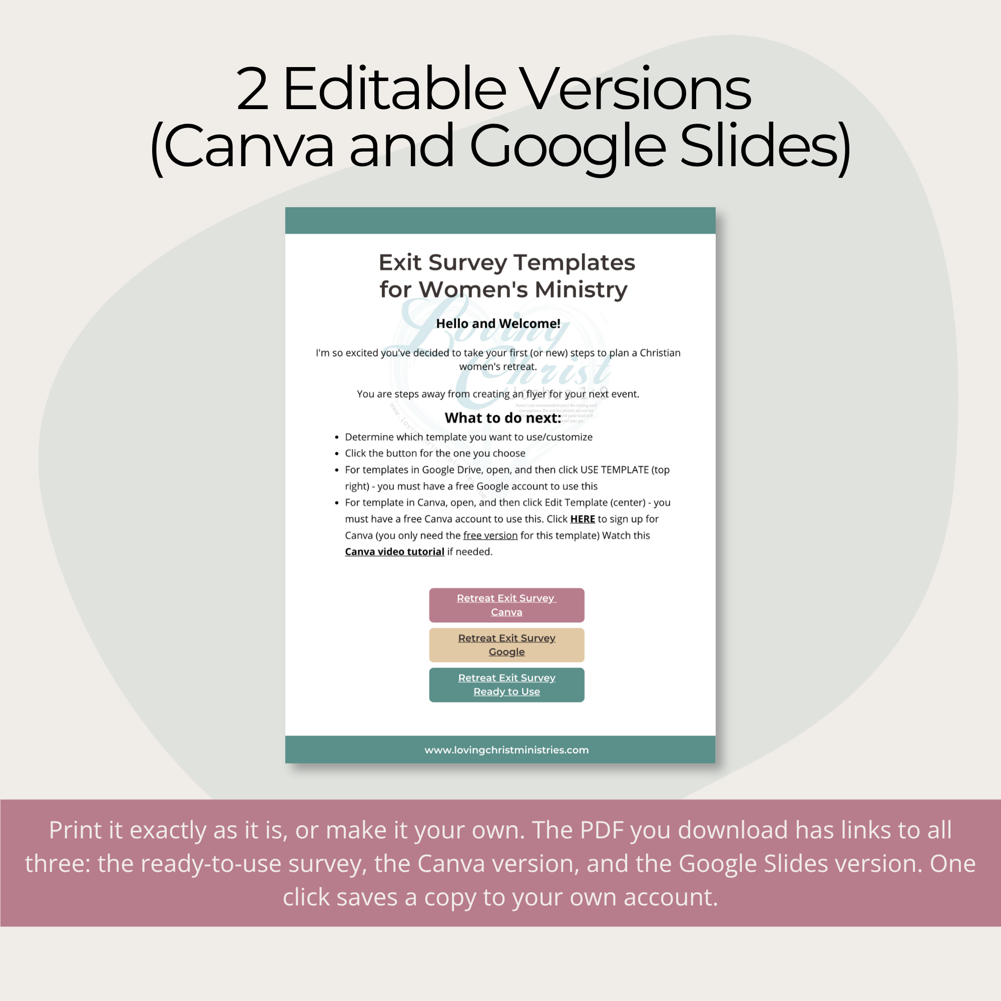 Exit Survey Templates for Women&