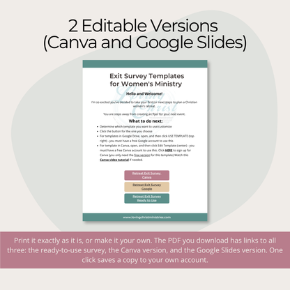 Exit Survey Templates for Women&