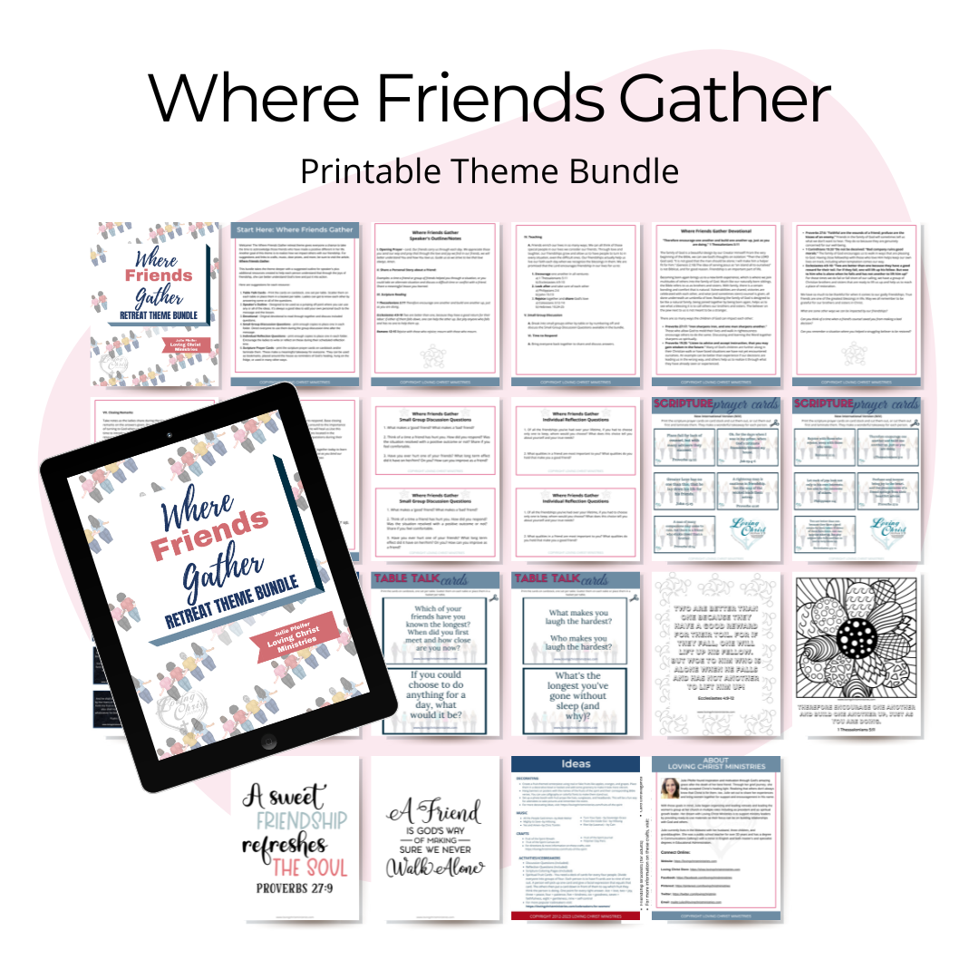 Where Friends Gather Printable Theme Bundle