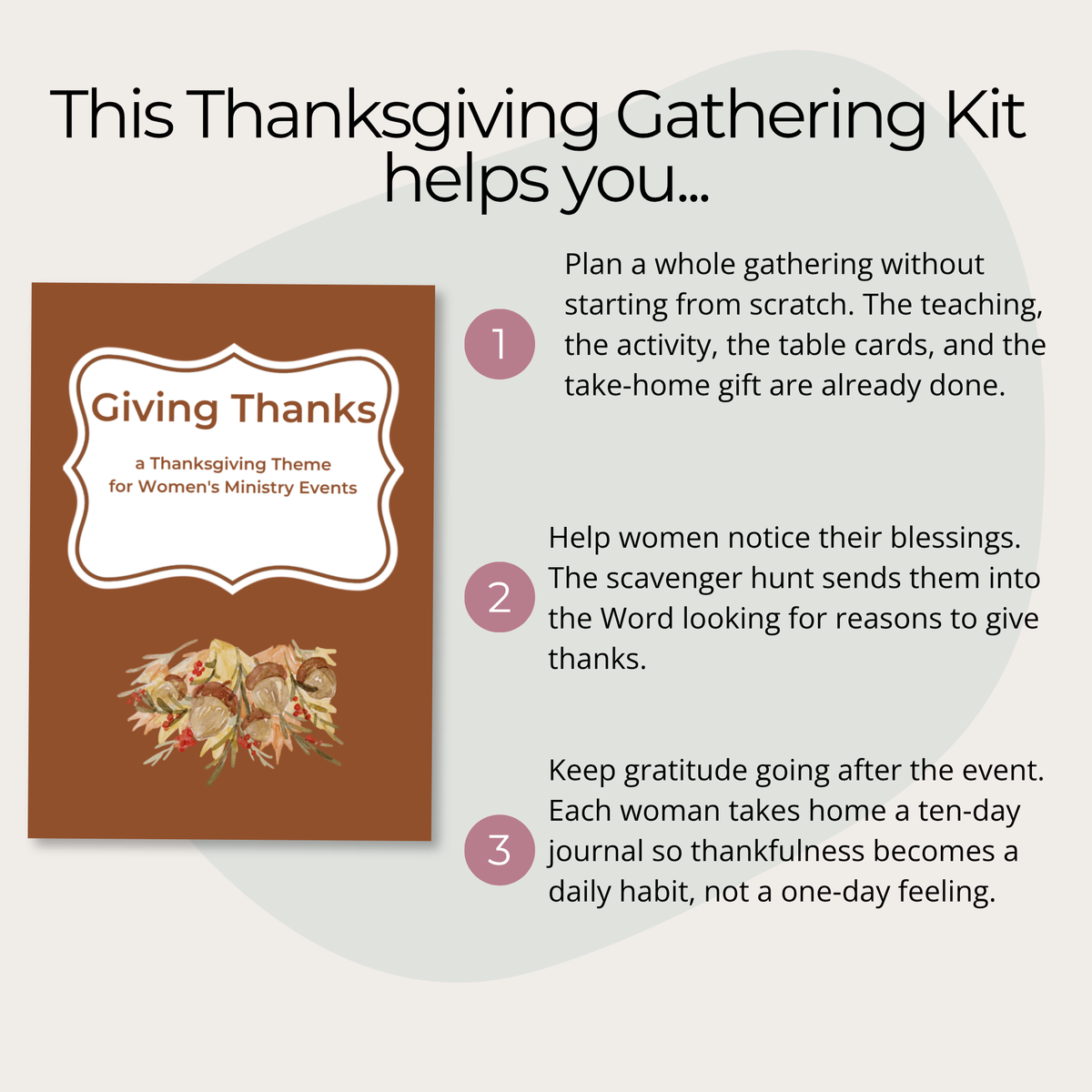 What the Thanksgiving Gathering Kit helps you do