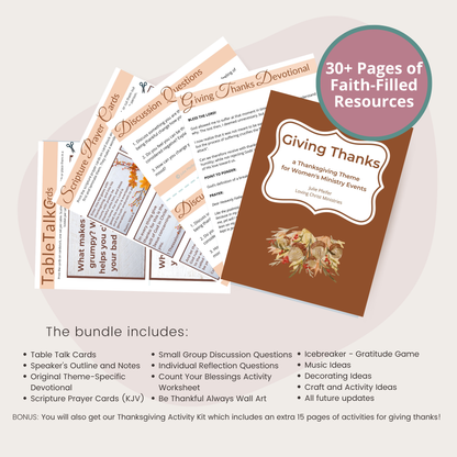 Giving Thanks Printable Ministry Theme + Bonus Activity Kit