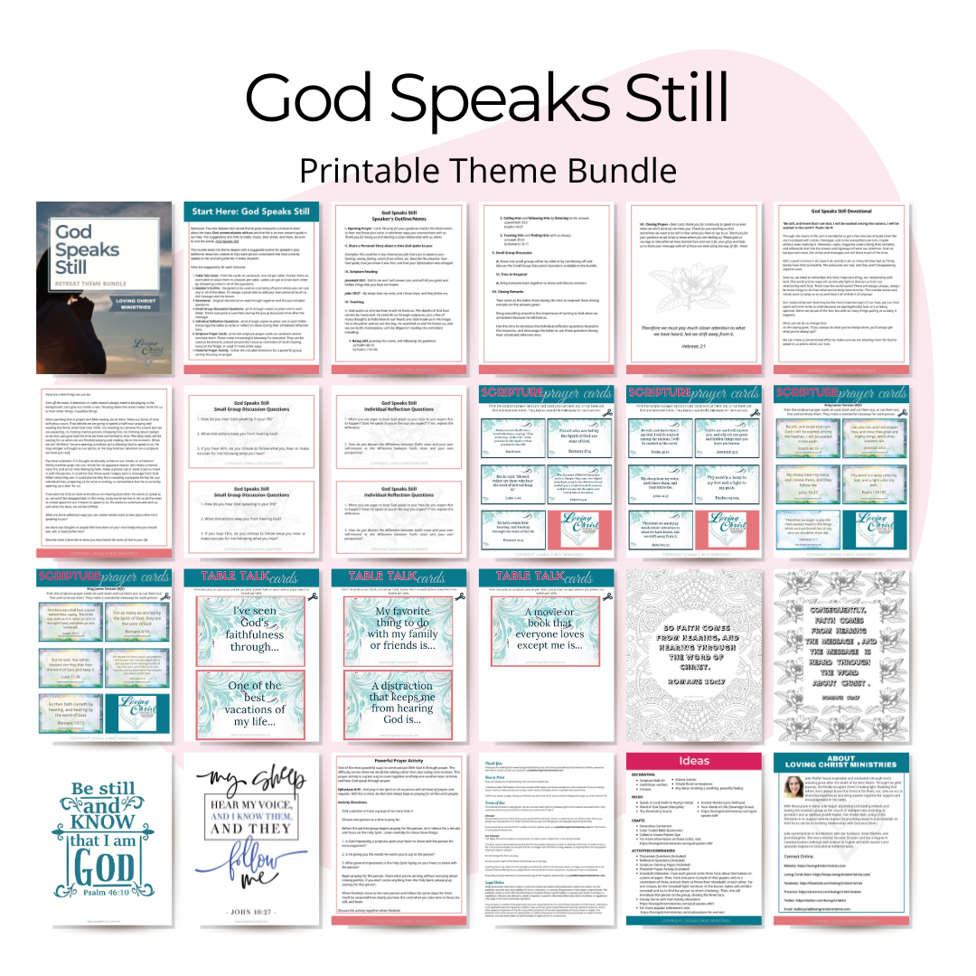 God Speaks Still Printable Theme Bundle