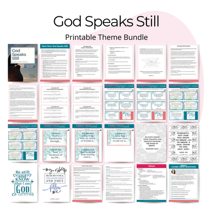 God Speaks Still Printable Theme Bundle