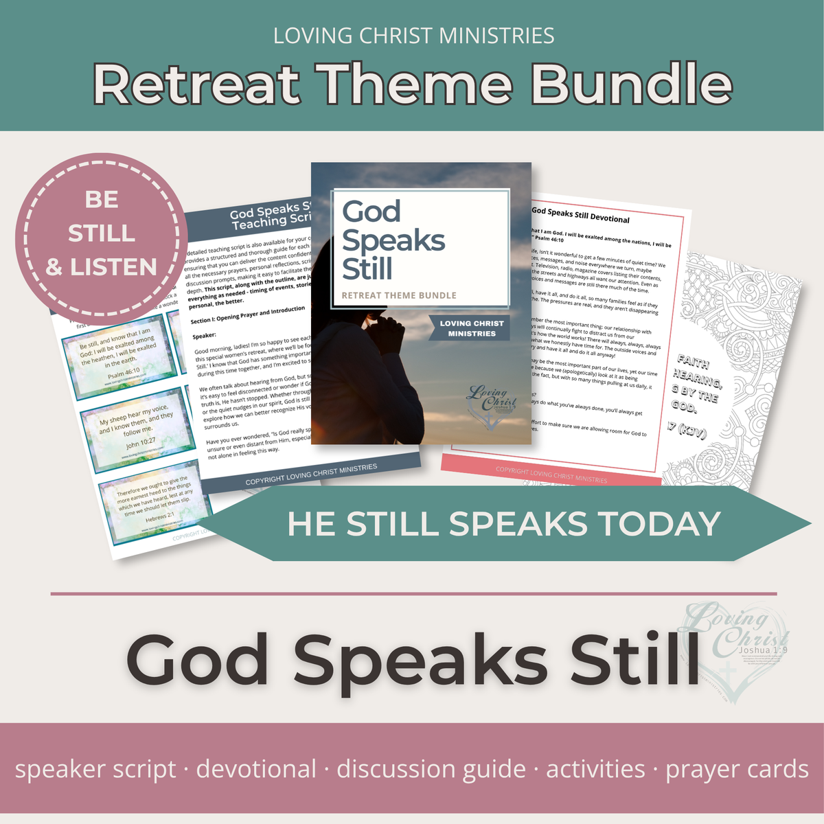 God Speaks Still Printable Theme Bundle