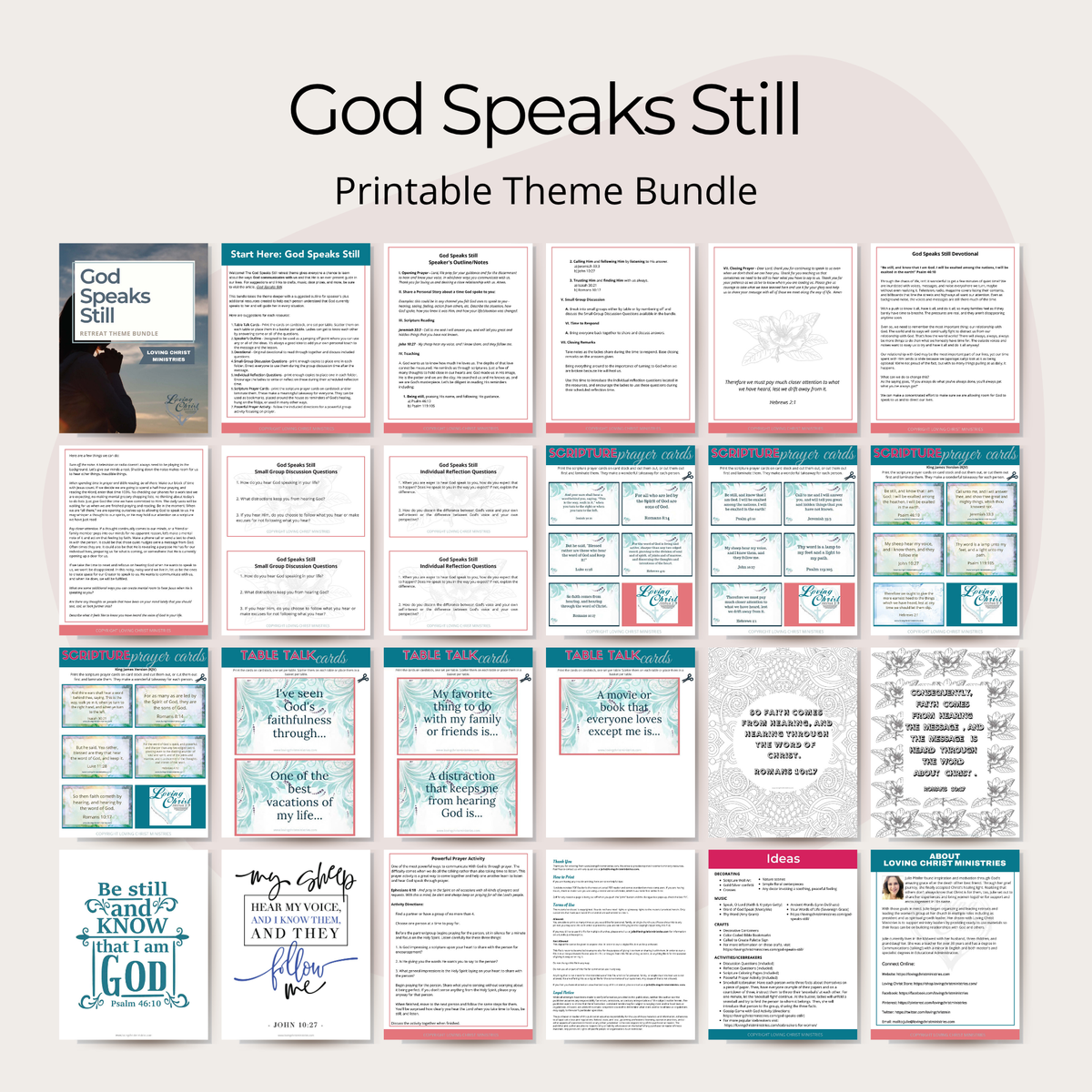 God Speaks Still Printable Theme Bundle