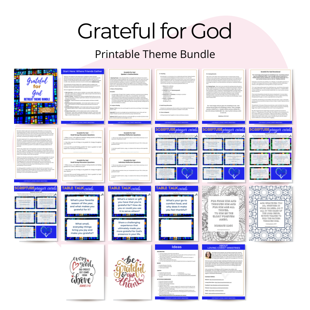 Grateful for God Printable Theme Bundle