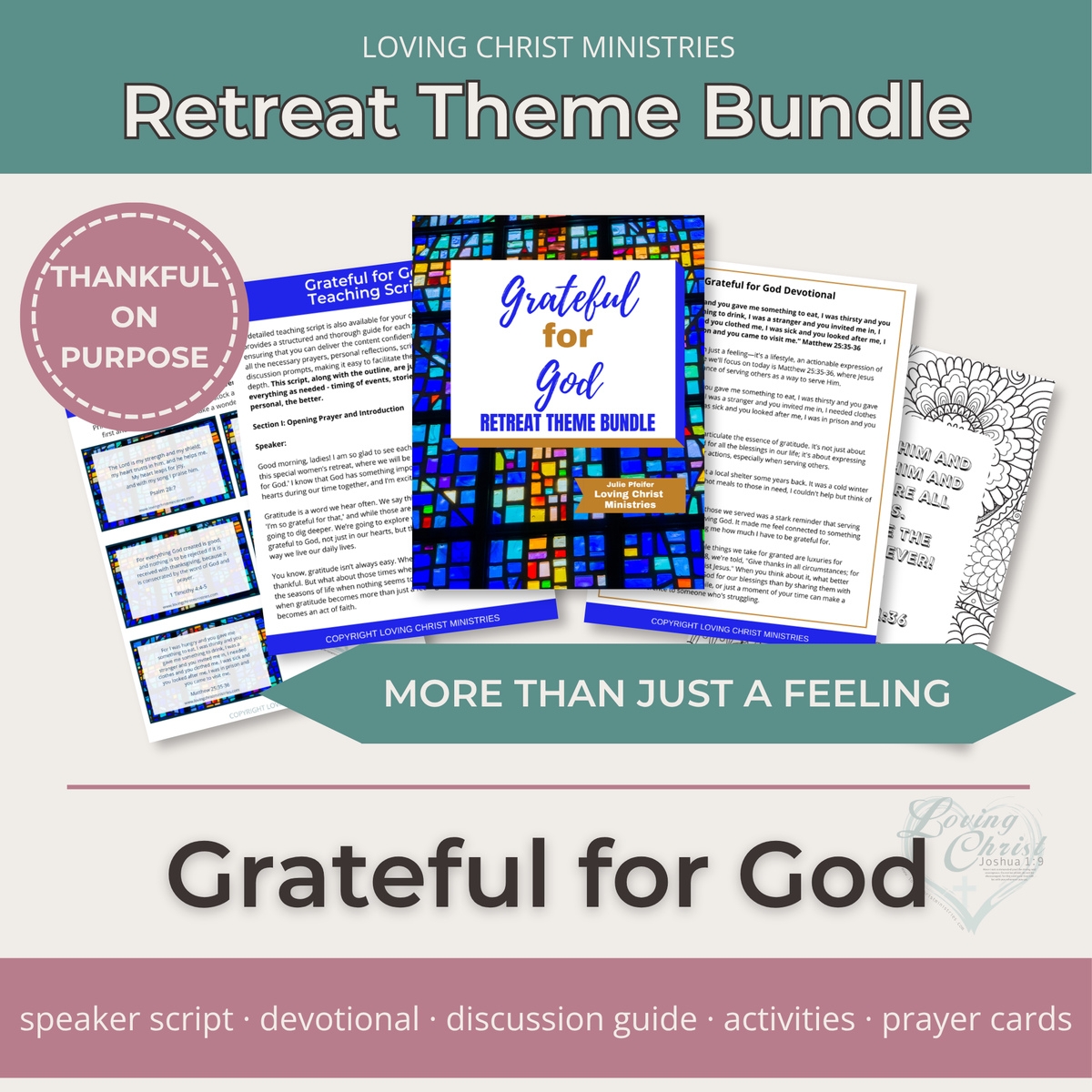 Grateful for God Printable Theme Bundle