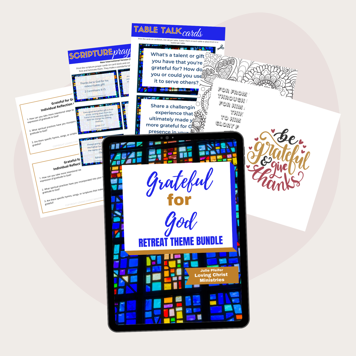 Grateful for God Printable Theme Bundle