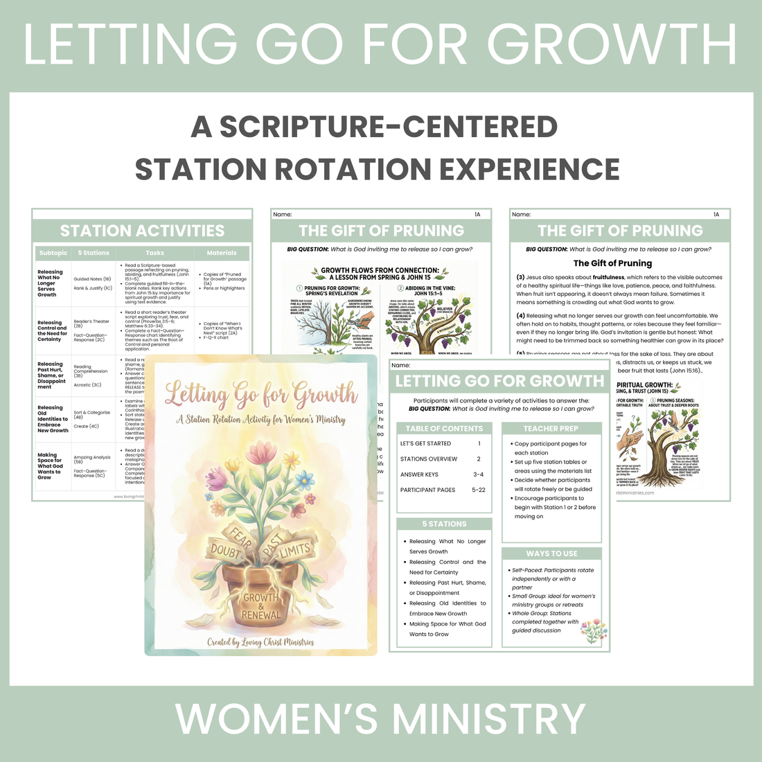 Letting Go for Growth: Scripture-Centered Station Rotation Activity