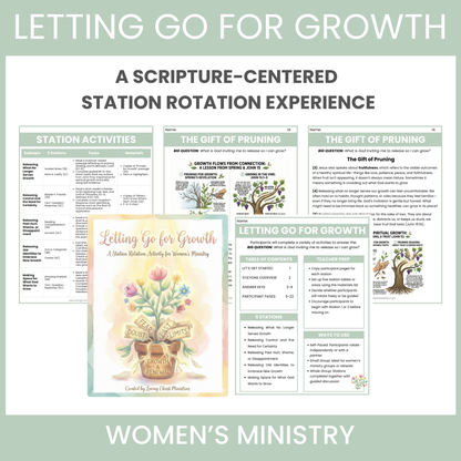 Letting Go for Growth: Scripture-Centered Station Rotation Activity