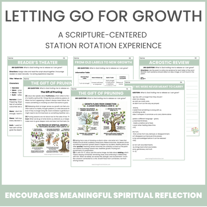 Letting Go for Growth: Scripture-Centered Station Rotation Activity