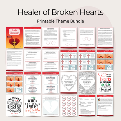 Healer of Broken Hearts Printable Theme Bundle