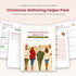 Christmas Gathering Helper Pack cover with the helper role cards, RSVP tracker, menu guide, and seating pages