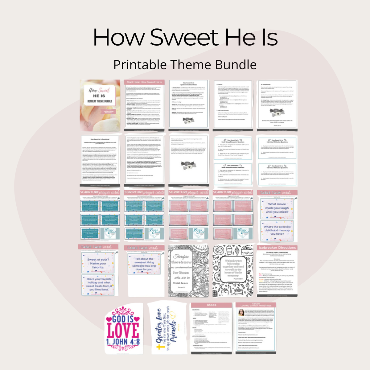 How Sweet He Is Printable Theme Bundle