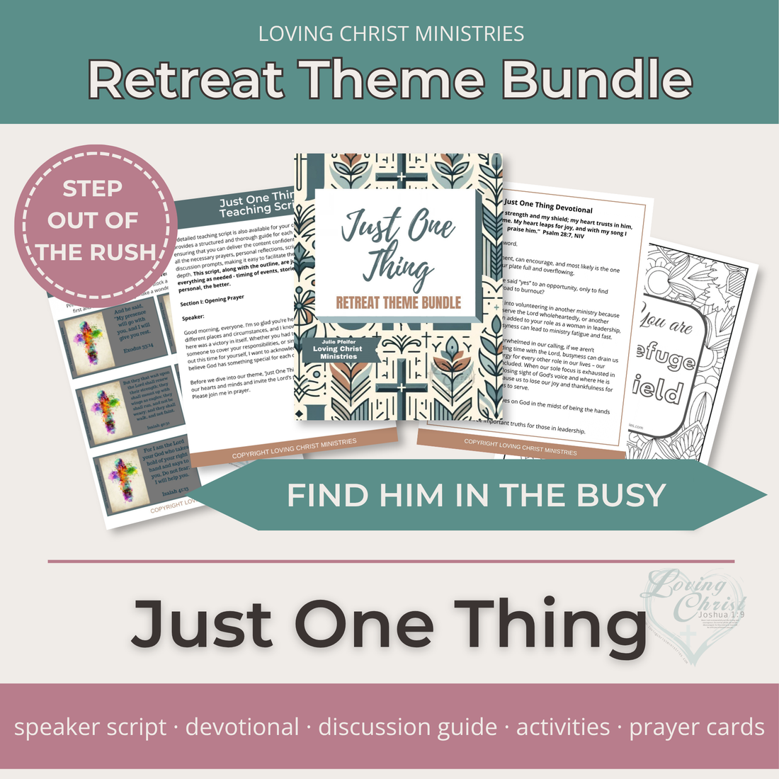 Just One Thing Printable Theme Bundle