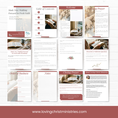 Made New: Walking Forward in Fresh Faith - Monthly Ministry Meeting Pack