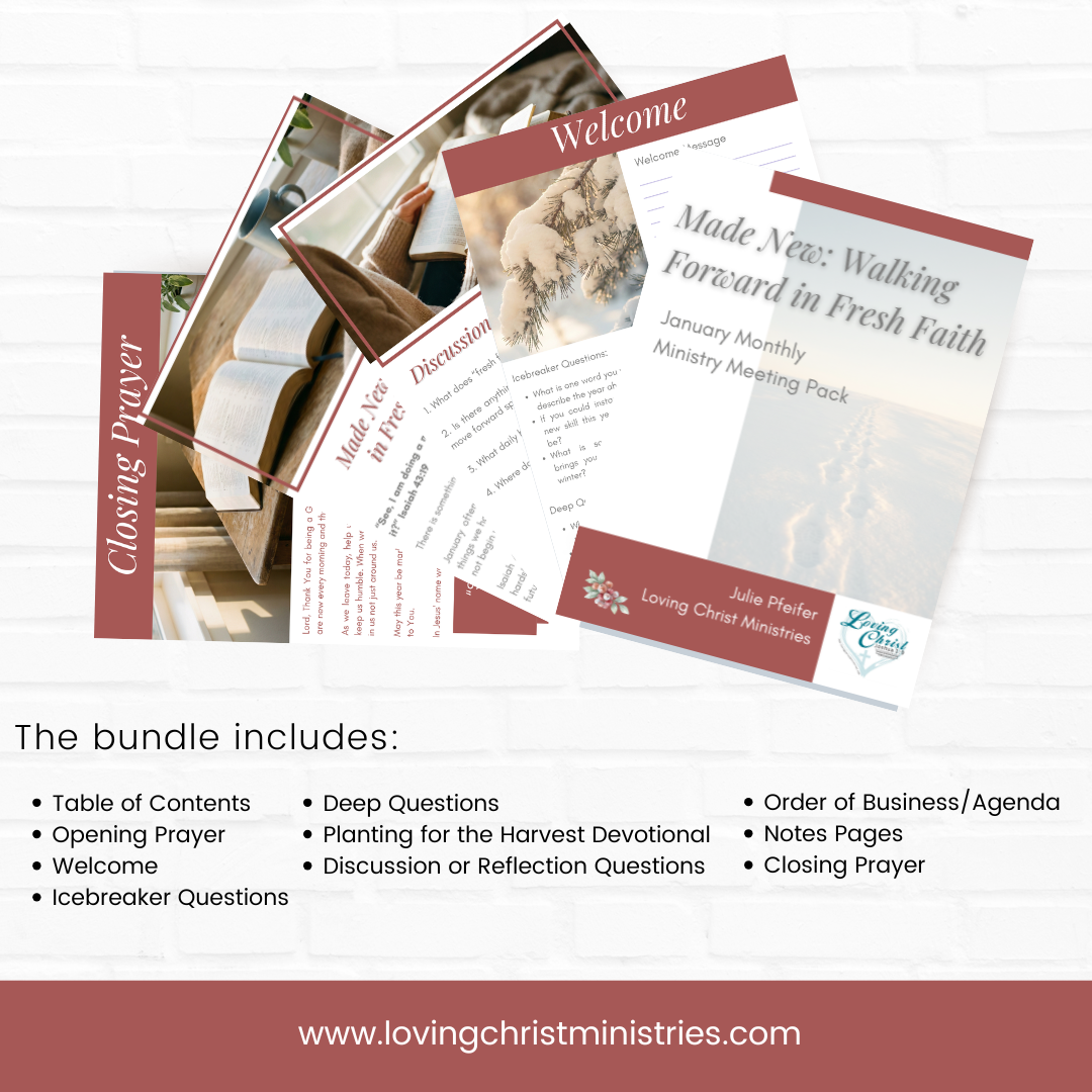 Made New: Walking Forward in Fresh Faith - Monthly Ministry Meeting Pack