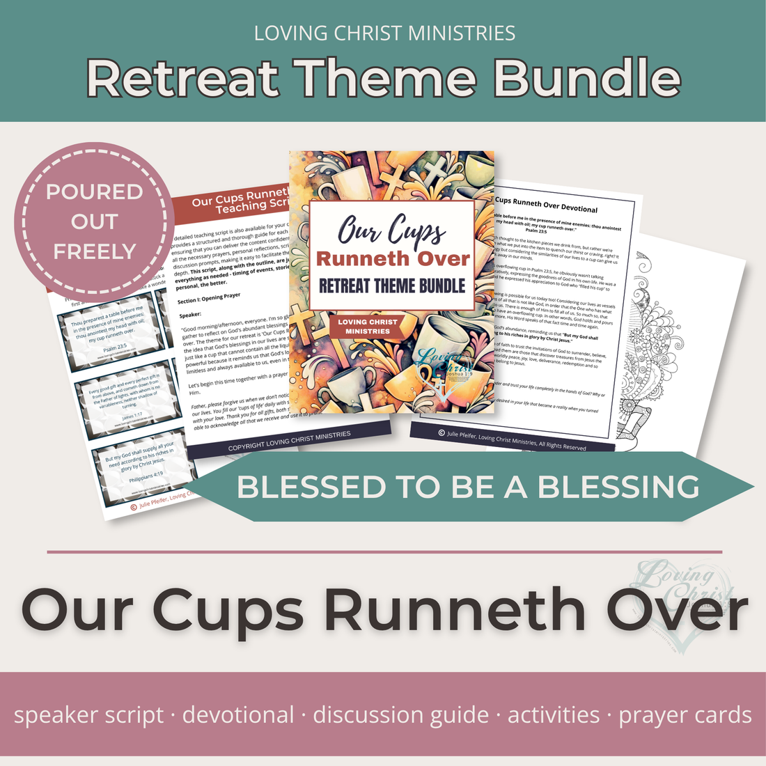 Our Cups Runneth Over Printable Theme Bundle