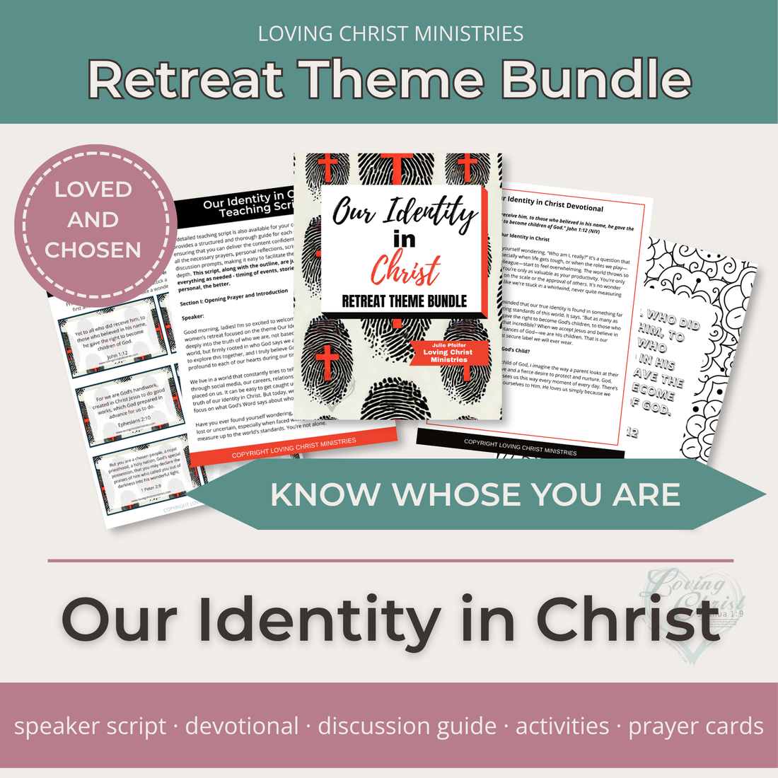 Our Identity in Christ Printable Theme Bundle