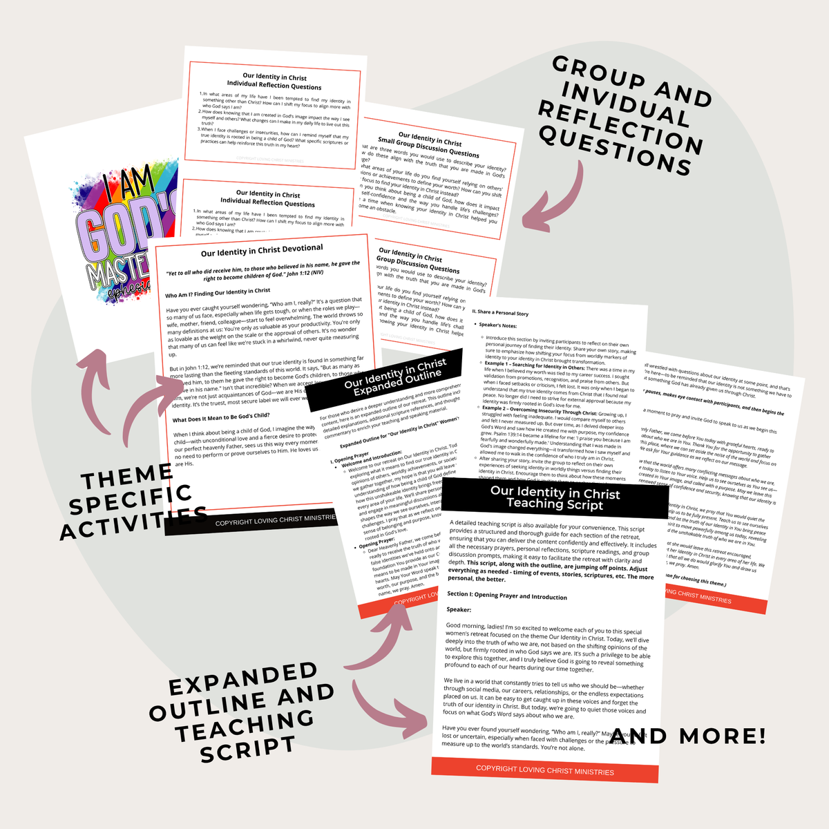 Our Identity in Christ Printable Theme Bundle