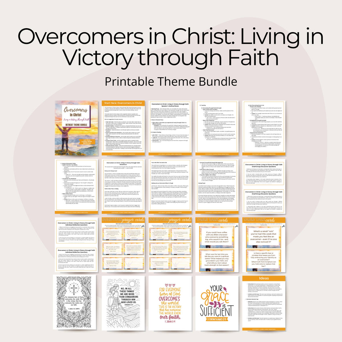 Overcomers in Christ: Living in Victory through Faith Printable Theme Bundle