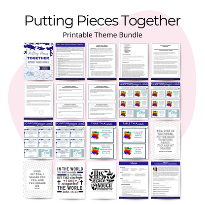 Putting Pieces Together Printable Theme Bundle