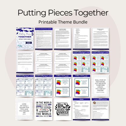 Putting Pieces Together Printable Theme Bundle