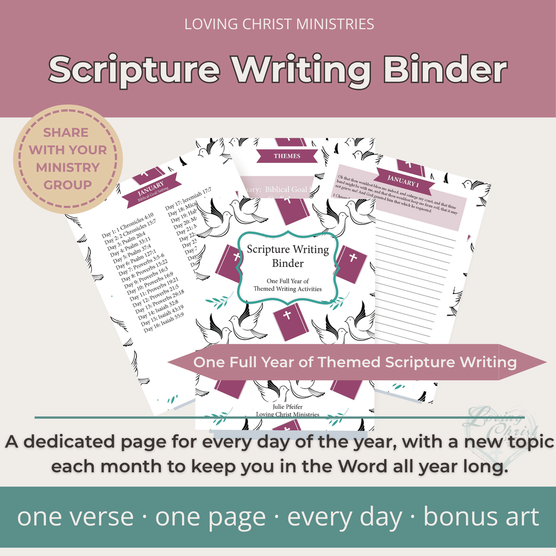 Scripture Writing Binder (400+ Pages)