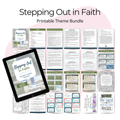 Stepping Out in Faith Printable Theme Bundle