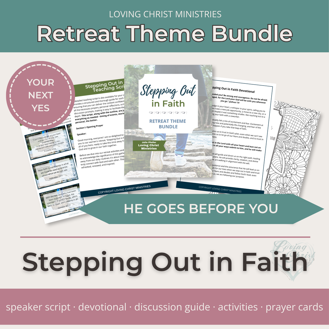 Stepping Out in Faith Printable Theme Bundle