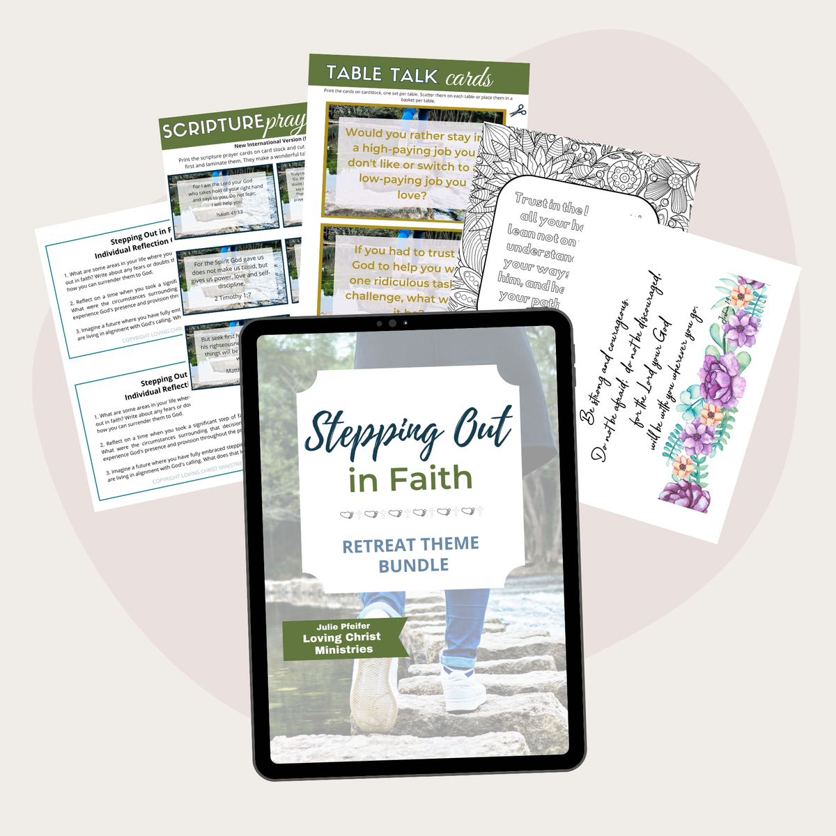Stepping Out in Faith Printable Theme Bundle