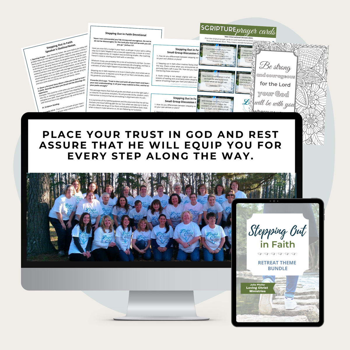 Stepping Out in Faith Printable Theme Bundle