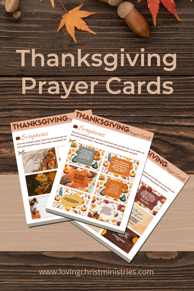 Thanksgiving Prayer Cards