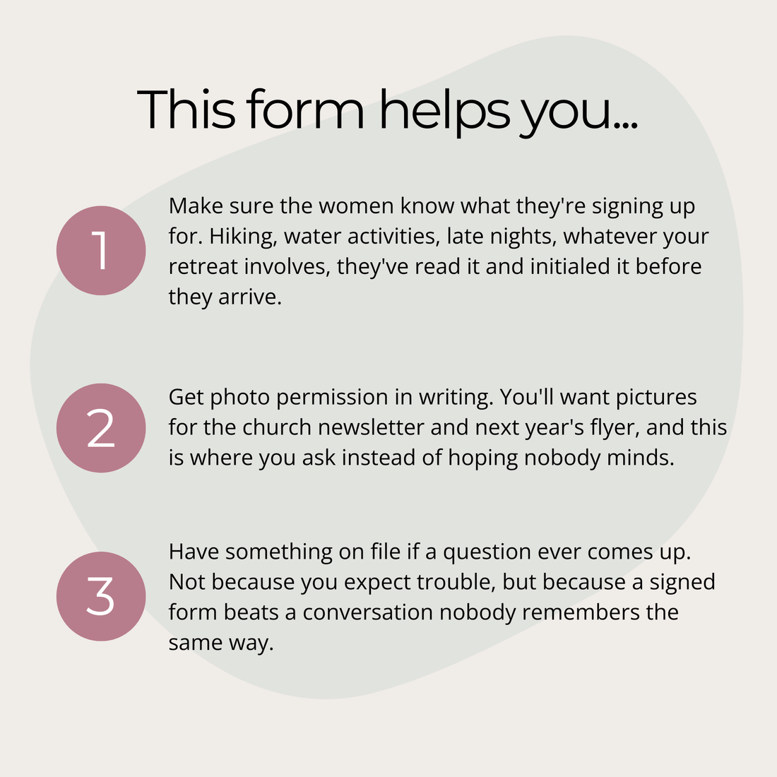 Waiver and Liability Form for Christian Women&