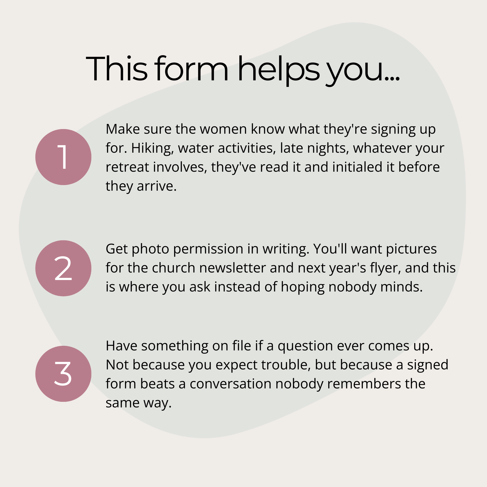 Waiver and Liability Form for Christian Women&