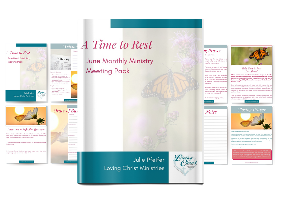 Take Time to Rest - June Monthly Ministry Meeting Pack