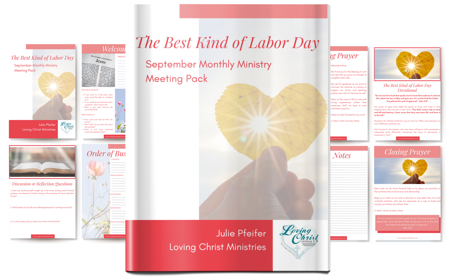 September Monthly Ministry Meeting Pack - The Best Kind of Labor Day