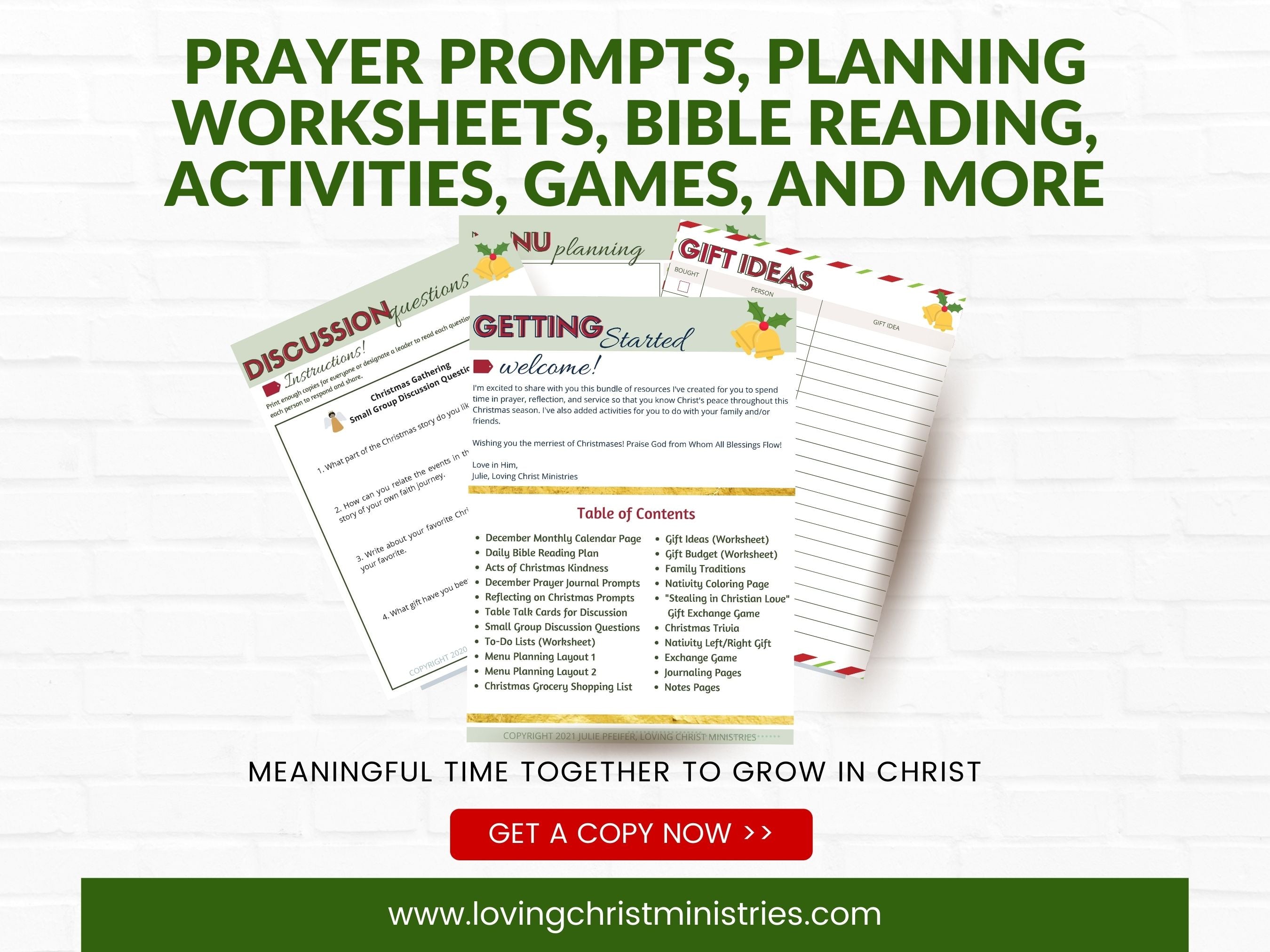 Connect with Christ this Christmas Bundle (40+ Pages)