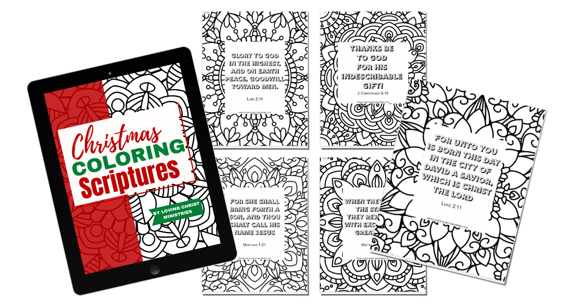 Christmas Coloring Pages - 5 Unique Designs &amp; Scriptures