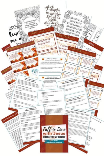 Fall in Love with Jesus Printable Theme Bundle